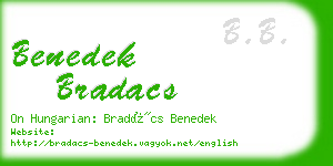 benedek bradacs business card